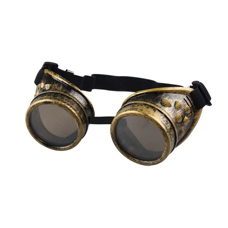 Винтажный стиль стимпанк очки сварочные панк готические очки Косплей - Цвет: Yellow
