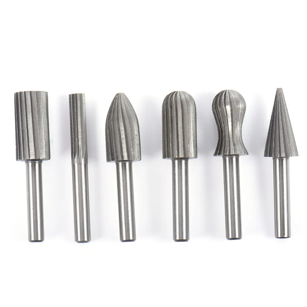 

6 PCS Woodworking Wood Drill Bit Set High-speed Milling Cutter Carving Tools HSS Woodcarving Tool Micro DIY Tool Rotary File