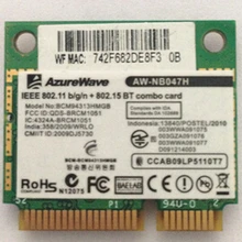 AzureWave AW-NB047H BCM94313HMGB BCM4313 Половина мини PCI-e 150 Мбит/с+ Bluetooth 4,0 Беспроводная карта