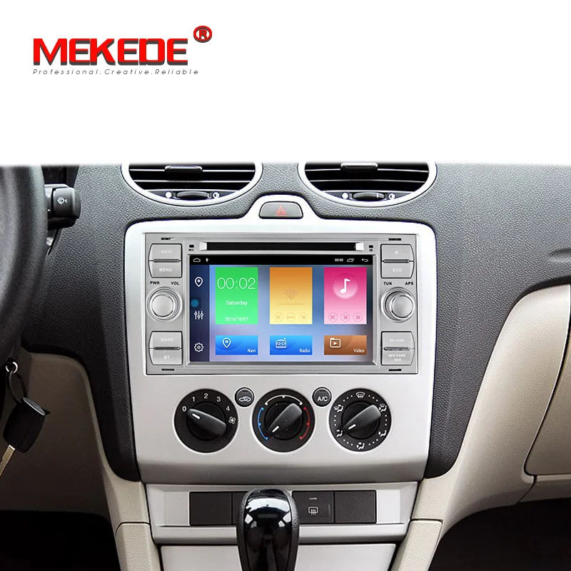 MEKEDE 1024X600 2 + 32G Din Android 10 Автомобильный мультимедийный dvd плеер GPS для Ford Mondeo Focus Transit C