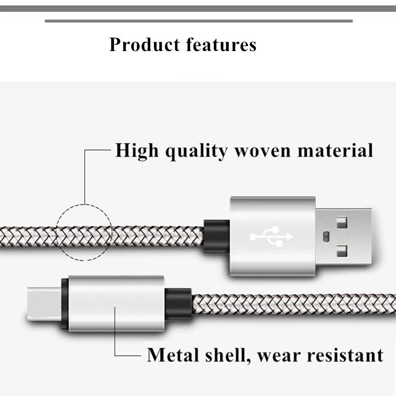 Кабель usb type-C для xiaomi redmi note 7 USB-C, кабель type-C для быстрой зарядки для samsung Galaxy S10 S9 S8 A8 A7