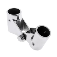 יד rail 1 יח קיפול סיבוב מצמד Tube צנרת Connector עבור סירת יד Rail Tube / חומרת צנרת סירת 316 נירוסטה 180 תואר מקפל (4)