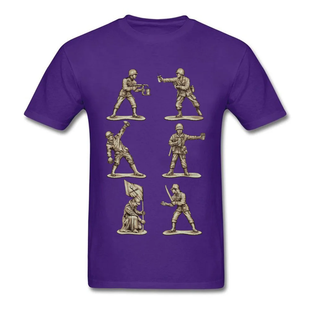 Youth Tops Shirts FASTFOOD SOLDIERS Slim Fit Birthday T Shirt Pure Cotton Short Sleeve Simple Style Tee-Shirt O Neck FASTFOOD SOLDIERS purple
