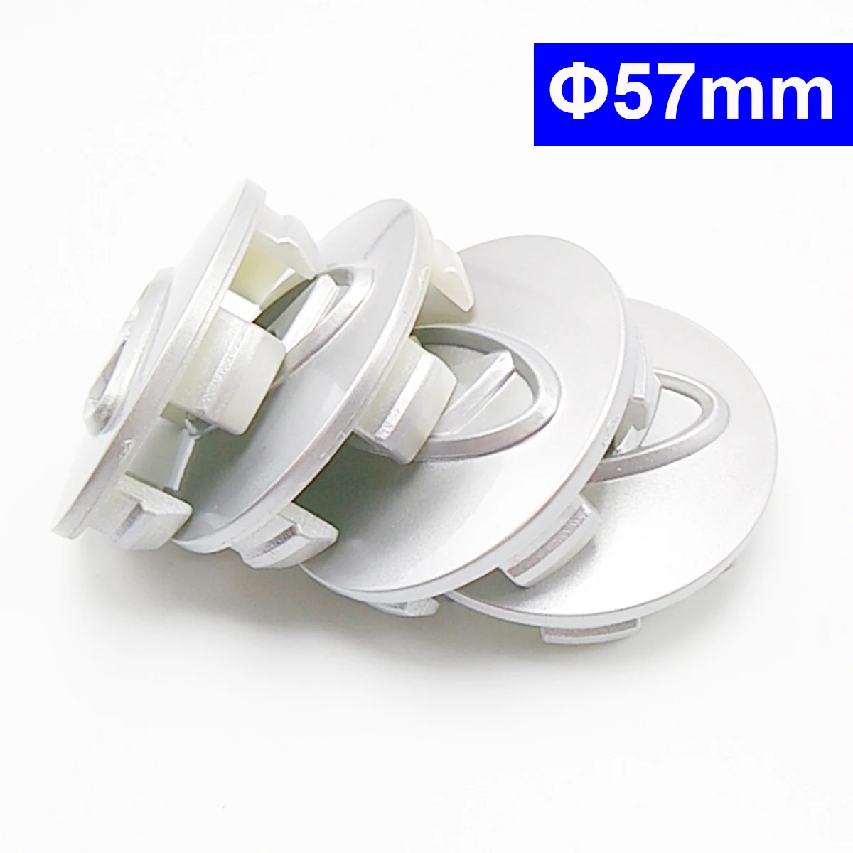 4 Pcs 57mm Silver Car Wheel Center Hub Caps Cover for HYUNDAI ELANTRA