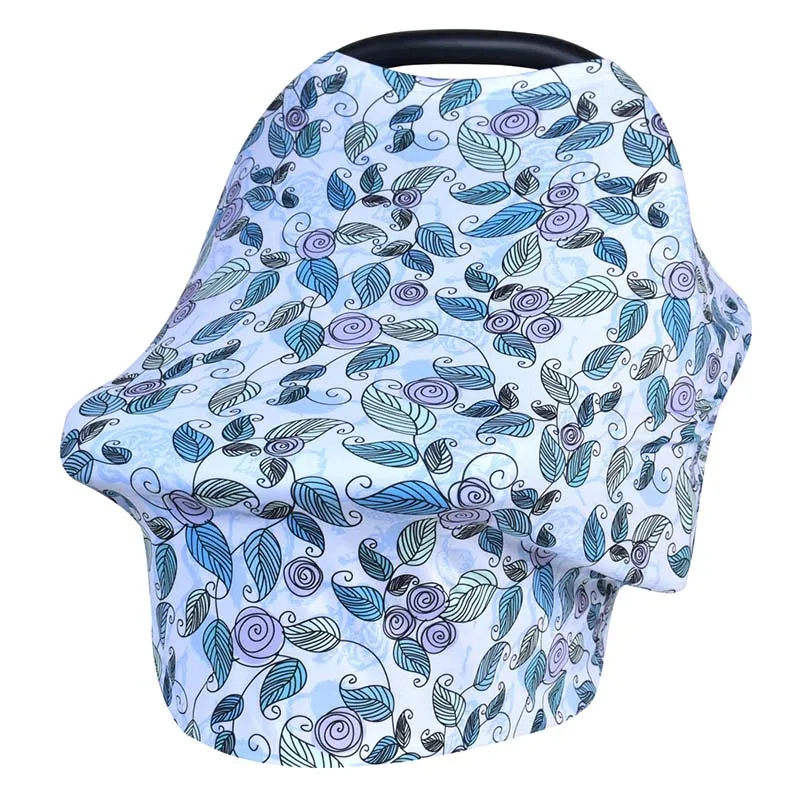 Чехол для сиденья для новорожденных, легкий и дышащий безопасный Чехол для кормления, Многофункциональный эластичный покрывающий голову шарф для кормления - Цвет: ZH0036
