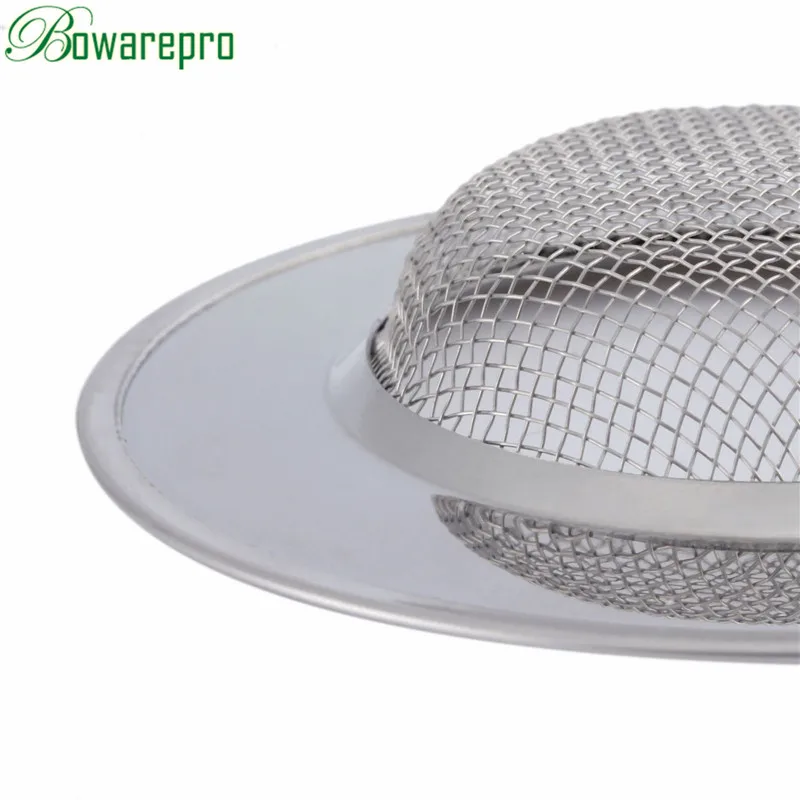 bowarepro 53/64/77MM Shower Drain Hole Filter Trap Metal Sink Strainer Stainless Steel Bath Sink Drain Kitchen Waste Stop Screen