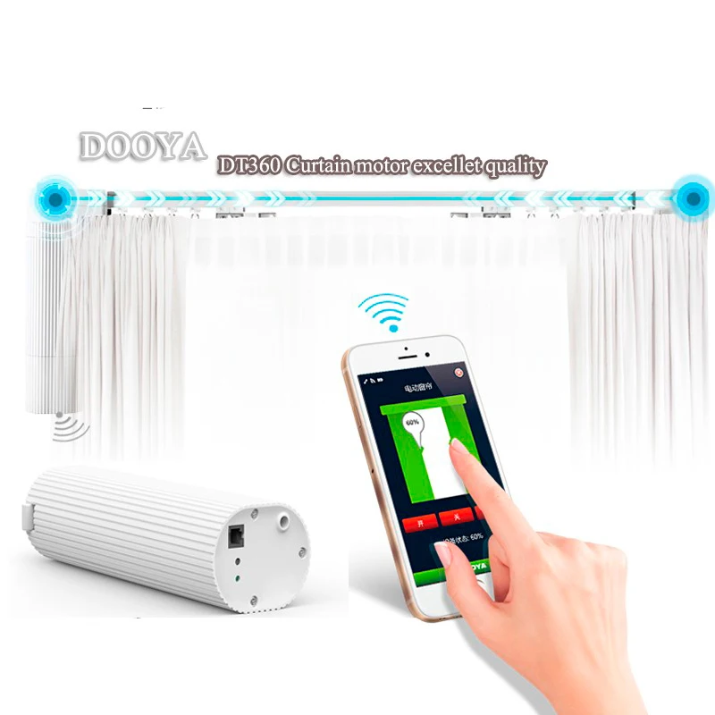 

Broadlink DNA Dooya DT360E Electric Curtain Motor,4-6m track+ remote DC2760, For Smart Home automation for Russian federation