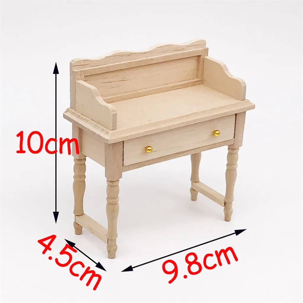 Doll Accessories Fake Mini Miniature Desk Table For 1 12 Dollhouse