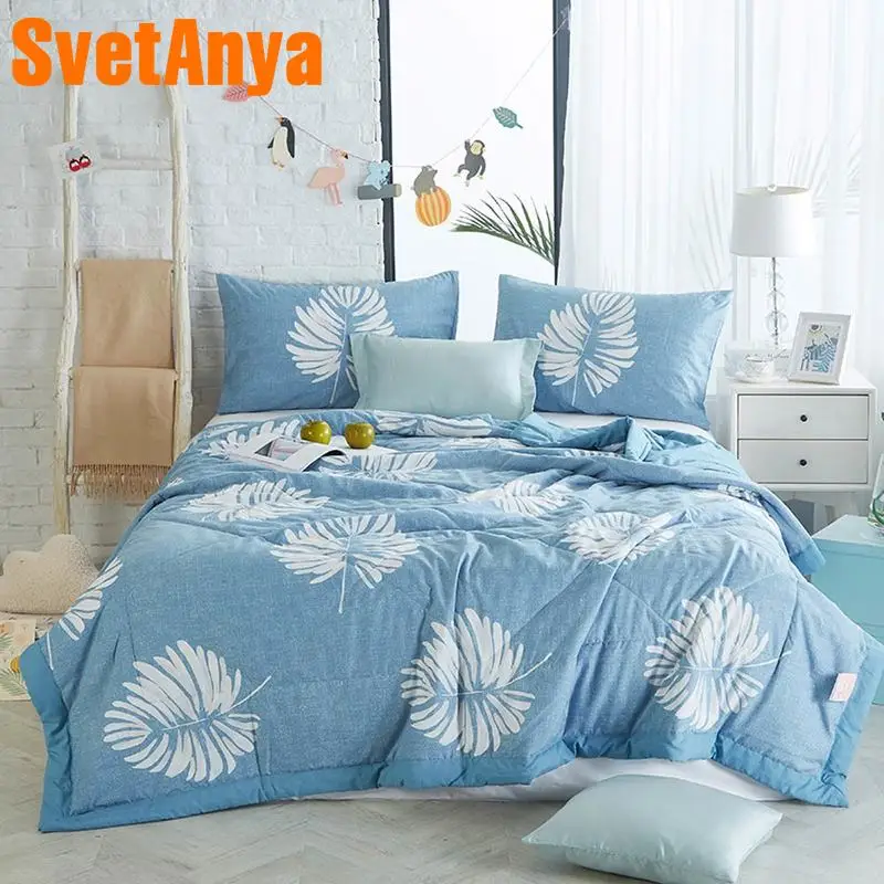 

Svetanya thin Quilt blue Throws Blanket single double size