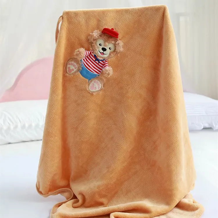 Новинка Shirly May Duffy накидка с брошкой в виде мишки фланелевое одеяло игрушки Кролик стеллалу плюшевая подушка из флиса для кондиционирования воздуха плюшевые куклы