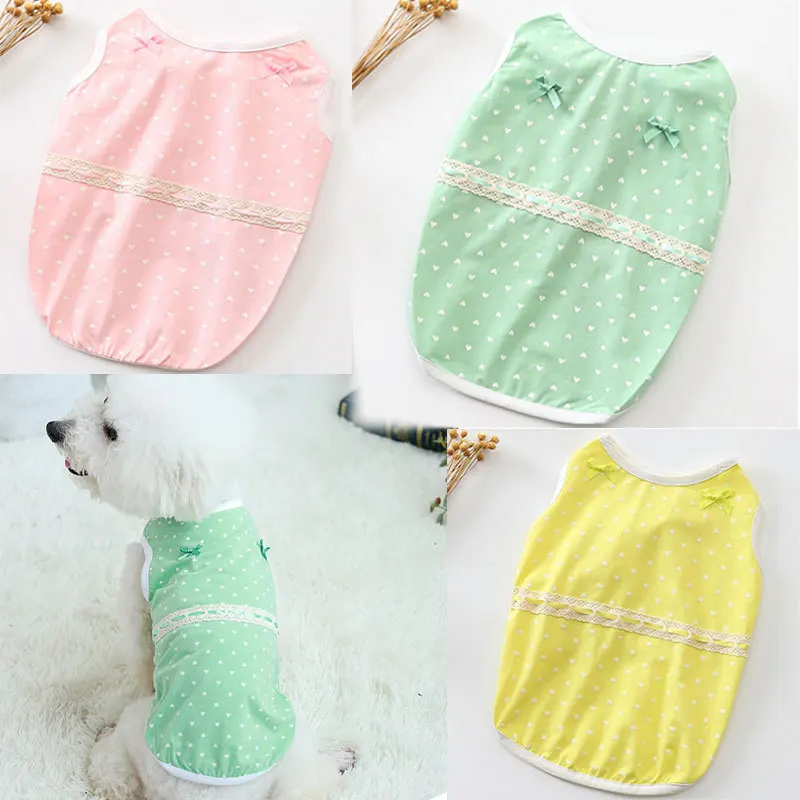 Buy Cute Girl Dog Vest Summer Dog Clothes Cat Puppy