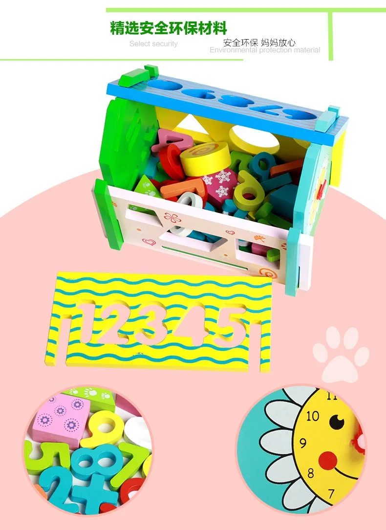 Digital de Casa Brinquedo de Madeira Blocos de Construção de Brinquedos Infantis de Madeira Presente da Criança Forma Removível Coluna Jogo Montessori Requintado 5 Cheap Blocos de madeira