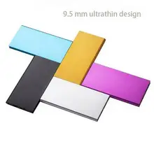 9mm Ultrathin portable Aluminum 10000 mah Power bank 8000mah External Battery Pack For iphone Samsung phones charger