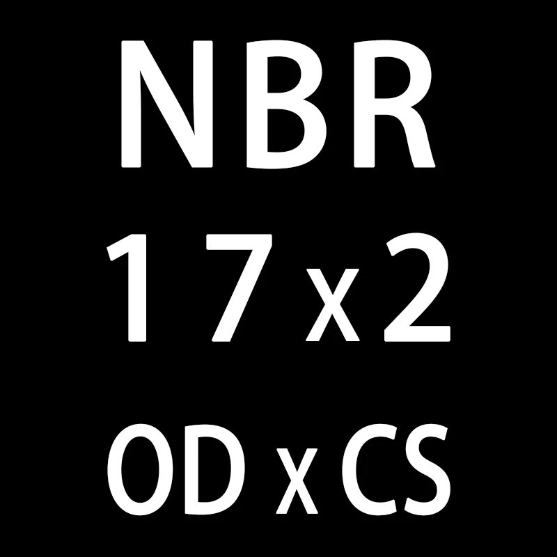 50 шт./лот резиновым кольцом черный NBR уплотнительное кольцо OD14/15/16/17/18/19/20*2 мм Толщина колцеобразное уплотнение прокладки нитриловые масляное кольцо шайба - Цвет: OD17mm