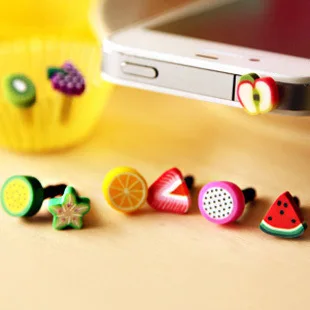 1pc simulated lovely fruit phone anti dust plug cell phone anti cell phone