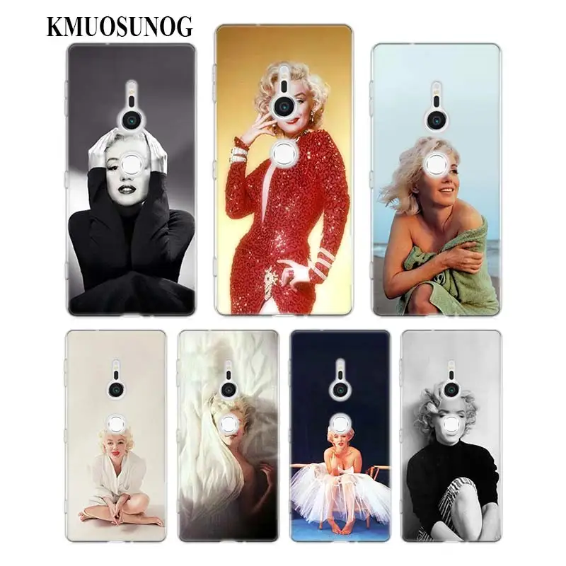 

Transparent Soft Silicone Phone Case Marilyn Monroe for Sony Xperia E5 XA1 XA2 M5 Z5 XZ1 XZ2 Compact