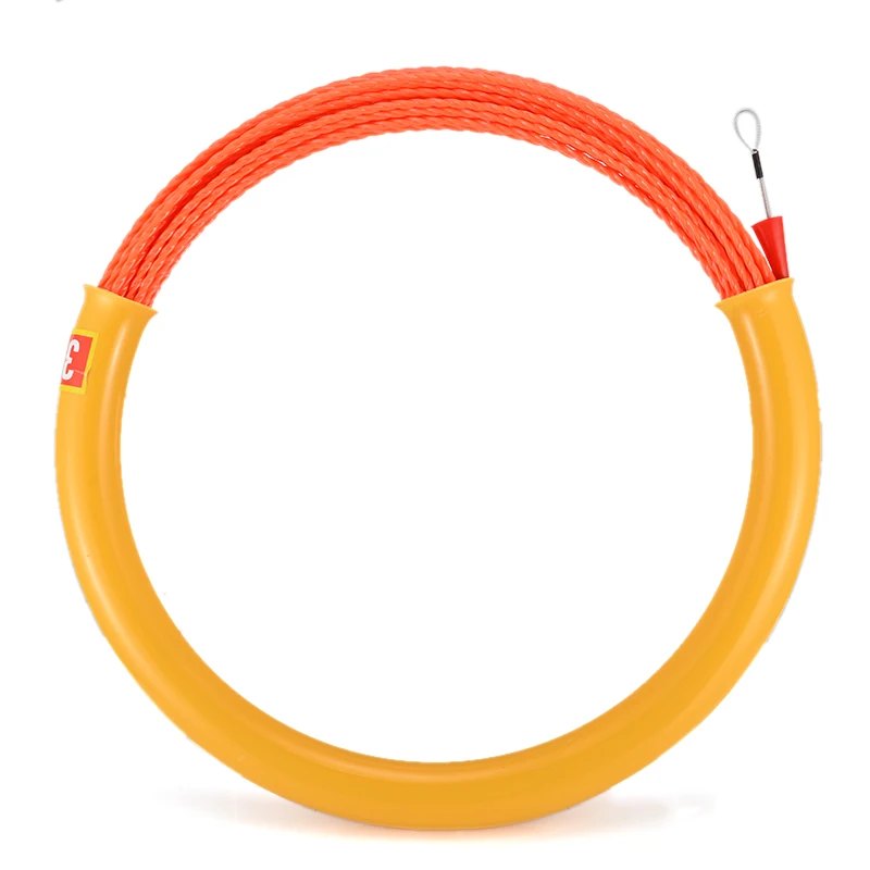 Новая 30 м x 5 мм кабельная скрученная веревка Rodder труба-змейка инструмент для установки кабеля протяжная проволока провода Прочный