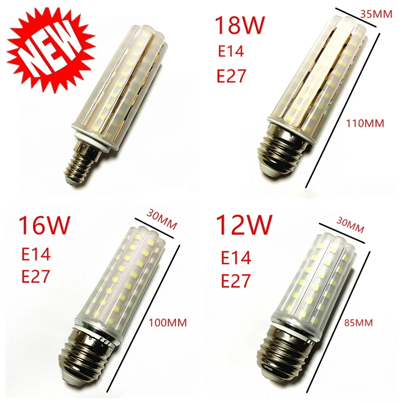 Новая светильник ная двухцветная лампа E14 E27 SMD2835 12 Вт 16 18 220 В переменного