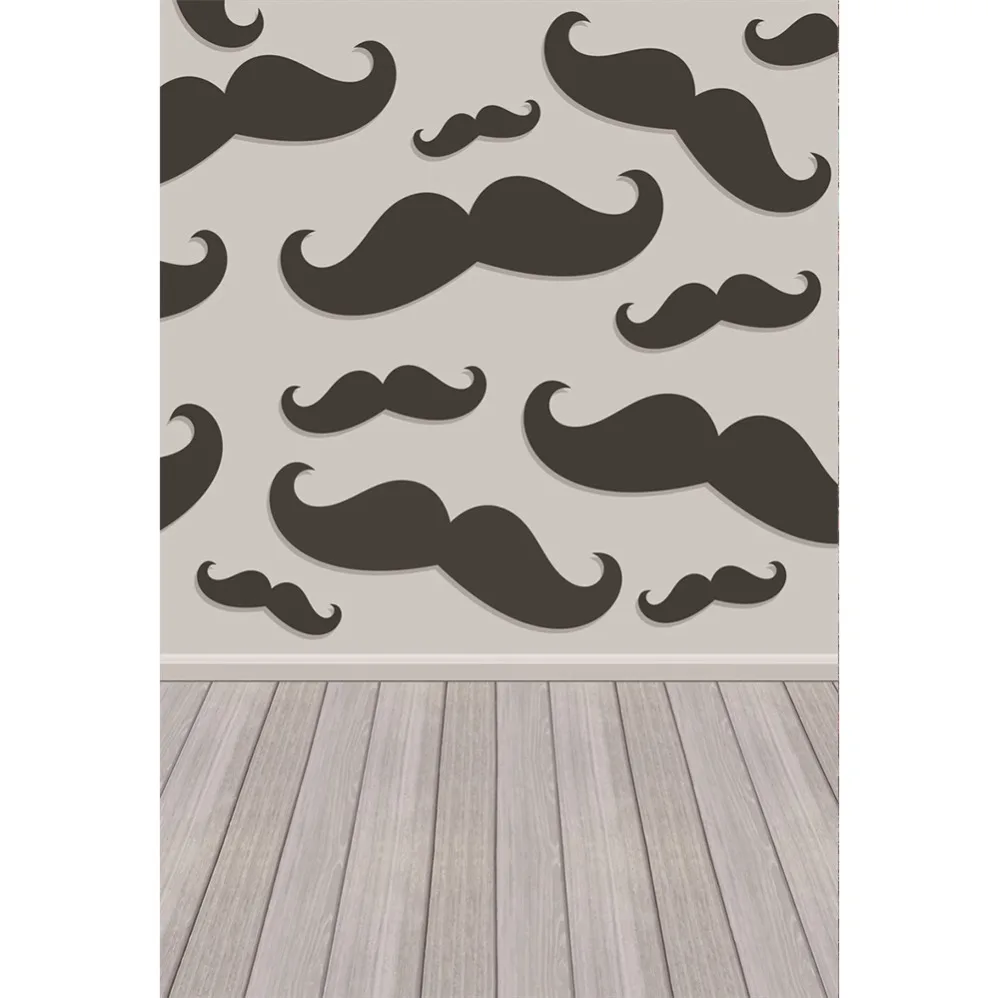 Laeacco Wood Backgrounds For Photography Baby Beard Planks Birthday Party Pattern Portrait Photography Backdrops Photo Studio