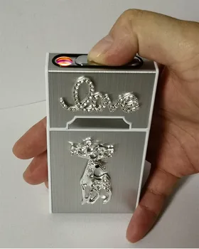 

USB lighter cigarette case for 20 cigarettes with 100mm length and 5mm diameter