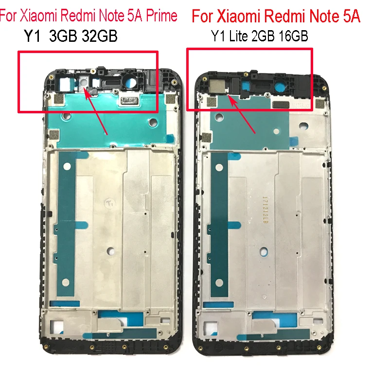 

For Xiaomi Redmi Note 5A Redmi Y1 Lite/Y1 LCD Supporting Middle Frame Front Bezel Housing Cover Replacement Parts