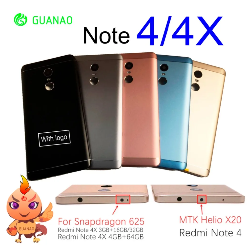 Чехол для аккумулятора Xiao mi Red Note 4 4X задняя крышка задней панели чехол замены
