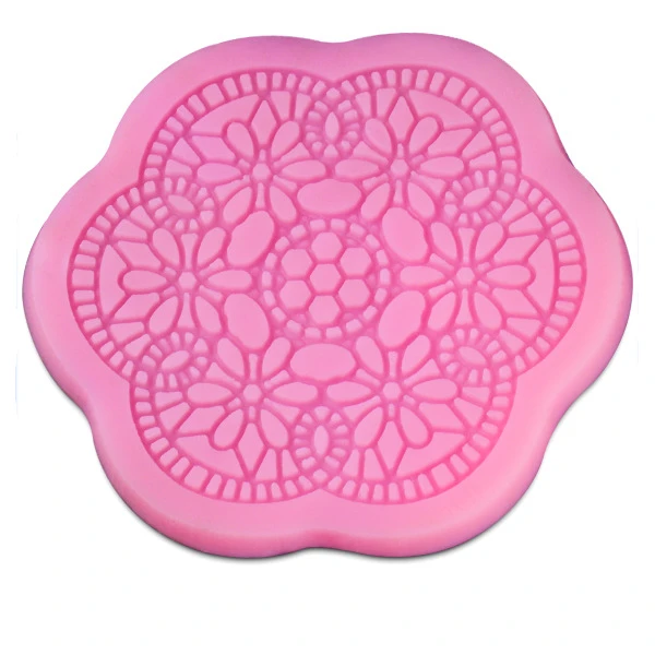 

3D Silicone Beautiful Lacework cake fondant Lace Mould tools Cookware Dining Bar Non-Stick Cake Decorating fondant D109