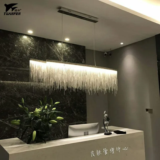 Luxe kwastje aluminium ketting Hanglampen voor slaapkamer woonkamer ... Luxe kwastje aluminium ketting Hanglampen voor slaapkamer woonkamer ...