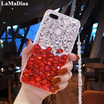 

LaMaDiaa Bling Rhinestone Crystal Diamond Soft Back Phone Case Cover For iPhone X XS MAX XR 5 6 7 8 Plus 11 Pro MAX Phone Case