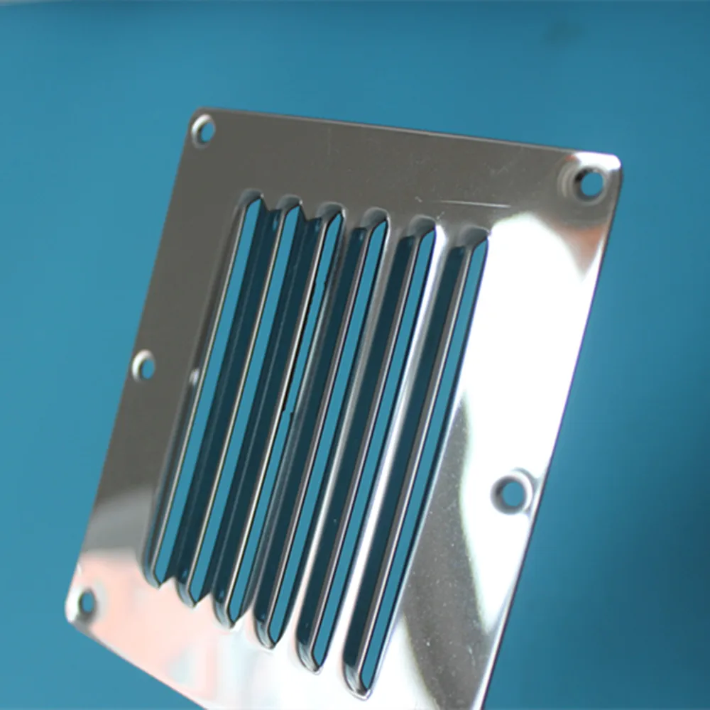 

2pcs Louvred Stainless Steel Square Air Vent Grille Metal Wall Ventilation 12.5cm*11.5cm