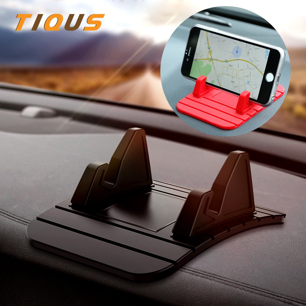 

TIQUS Car Holder Mobile Phone Holder Stand GPS Soft Silicone Anti Slip Mat Desktop Stand Bracket For iPhone X 8 7 Samsung Note 9