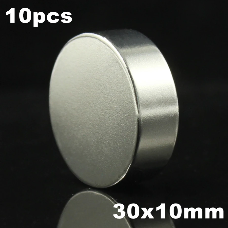 

10pcs 30x10mm Super Powerful Strong Bulk Small Round NdFeB Neodymium Disc Magnets Dia 30mm x 10mm N35 Rare Earth NdFeB Magnet