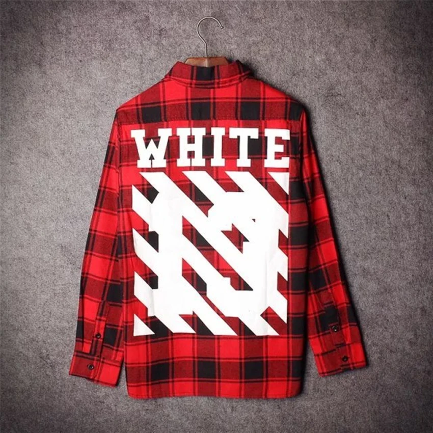 2016 Tyga cool oversized T shirts Tee men hip hop red font b Tartan b font