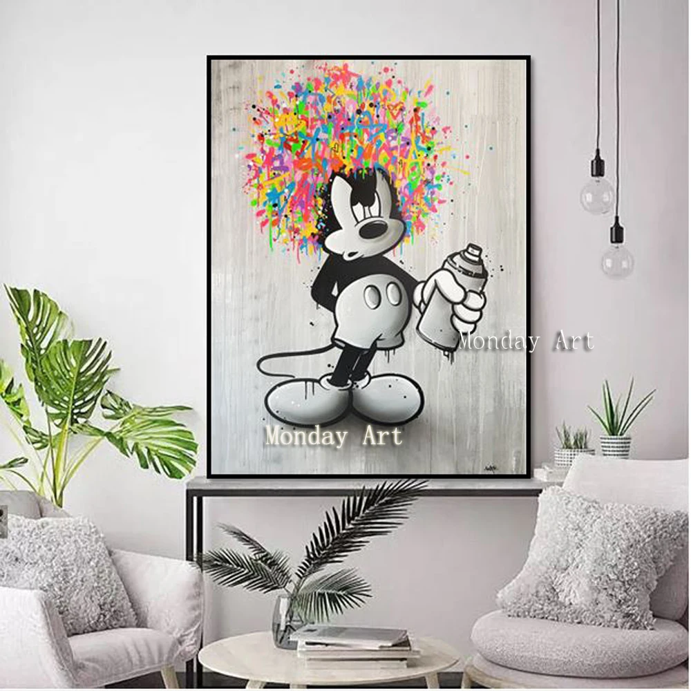 BB free-shipping-hand-drawing-alec-monopoly-graffiti-pop-art-cartoons-on-canvas-is-good-for-welding