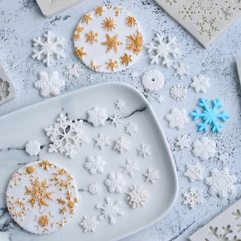

Christmas Snowflake Silicone Mold Fondant Mould Cake Decorating Tool Chocolate, Gumpaste Mold, Sugarcraft ,Kitchen Gadgets