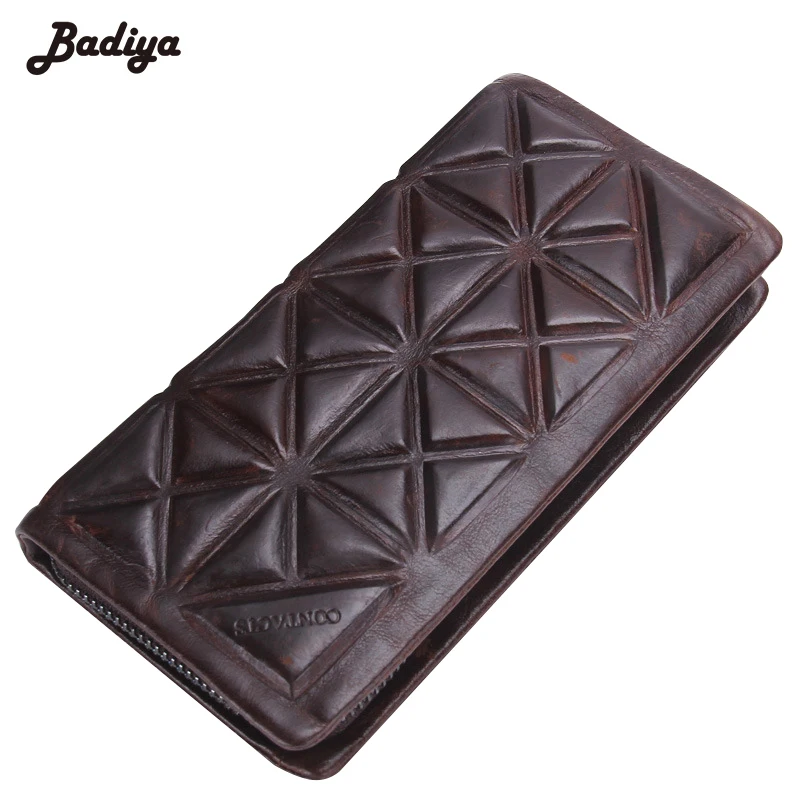 

New Genuine Leather Embossed Men's Clutch Wallet Large Capacity Luxury Design Long Wallet For Men Zipper Card Holder Purse
