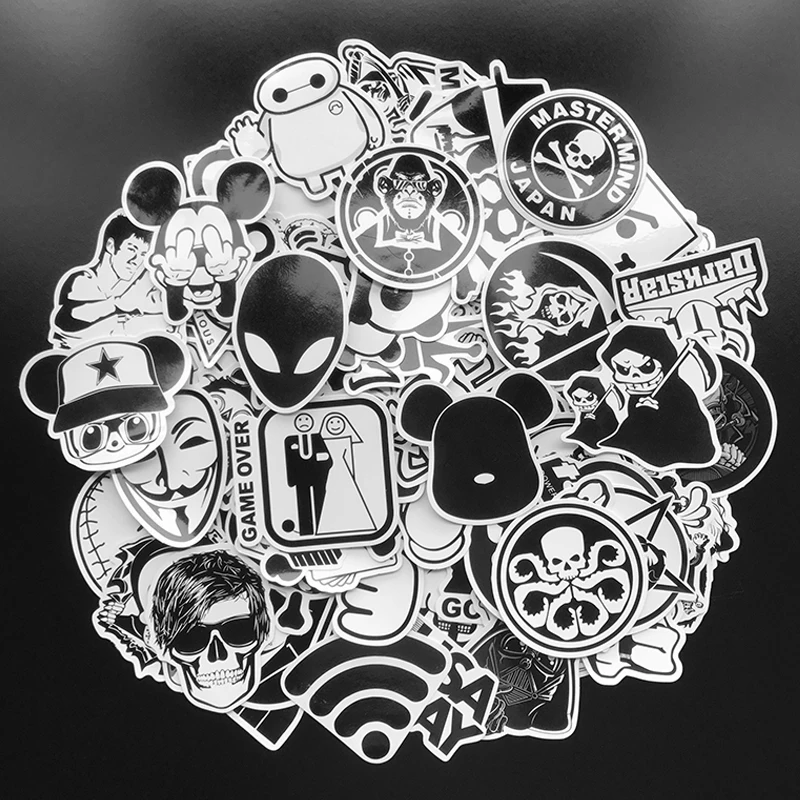 100pcs black and white 3gai