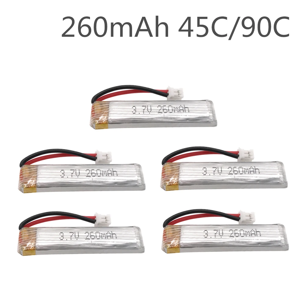 5 шт. Lipo батарея 3 7 В 260 мАч 45C/90C PH2.0 разъем с зарядным устройством для Eachine US65 UK65 QX65