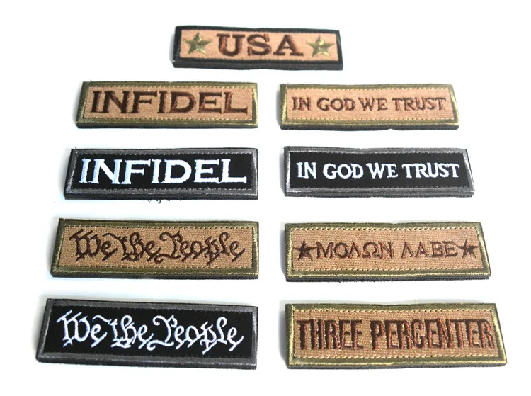 Военная армейская тактическая нашивка Molon Labe GOD TRUST We с изображением черепа значок
