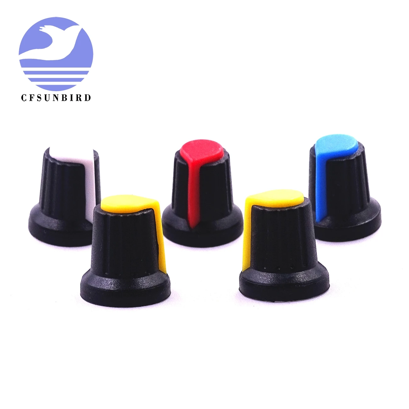 10Pcs High quality plastic potentiometers knobs Knob for single double