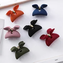 Карамельный цвет заячьими ушками акриловый зажим для волос для женщин Макияж для ванной волосы, крабик для волос зажим Грипсы заколка аксессуары для волос