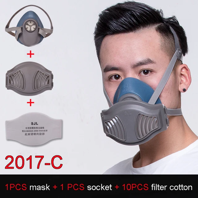 SJL respirator dust mask The New Silica gel Comfortable respirator mask