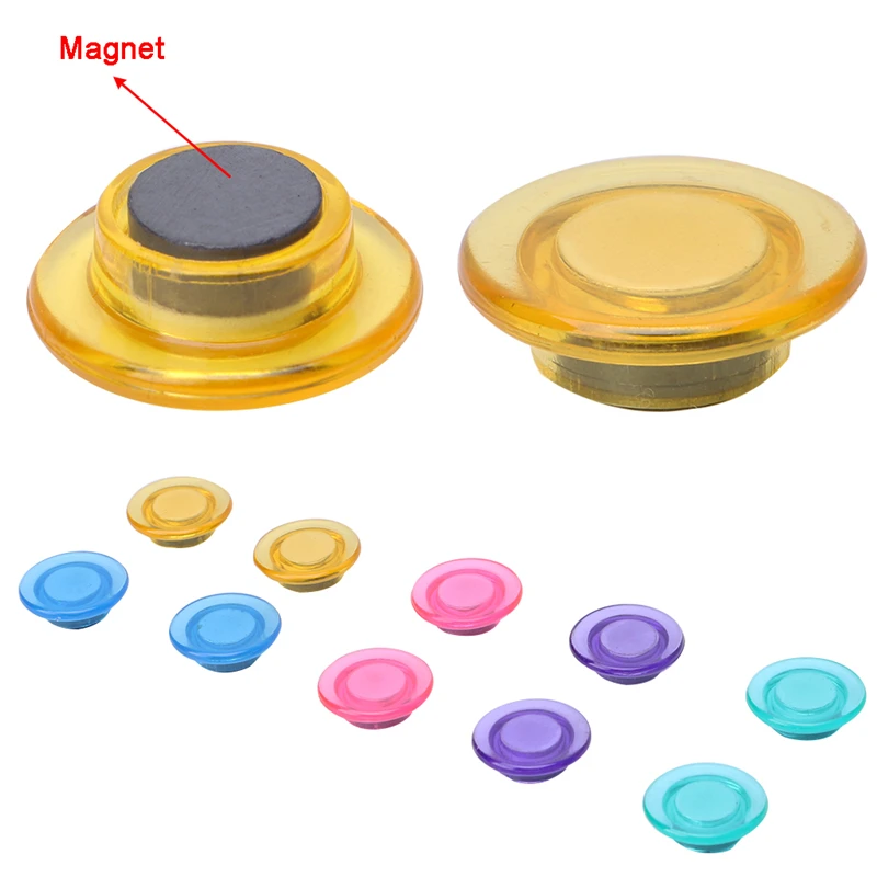 

10Pcs Round Magnetic Pin Button Memo Message Note Whiteboard Fridge Home Office AUG15
