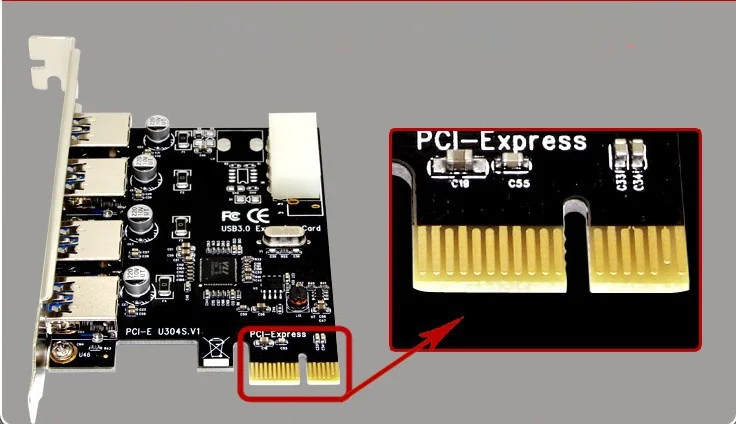 Карта расширения 4 порта USB 3 0 PCI e express PCIe концентратор адаптер USB3.0 контроллер