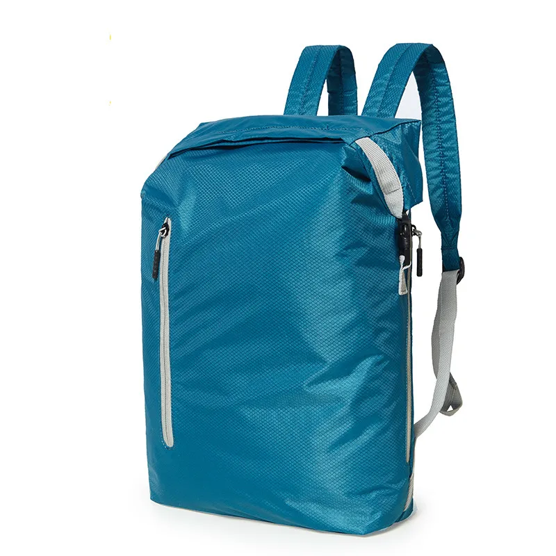 

JIULIN Lightweight Backpack Foldable Bags Sports Travel Water Resistant Casual Daypack for Women Men 20L Blue/Black