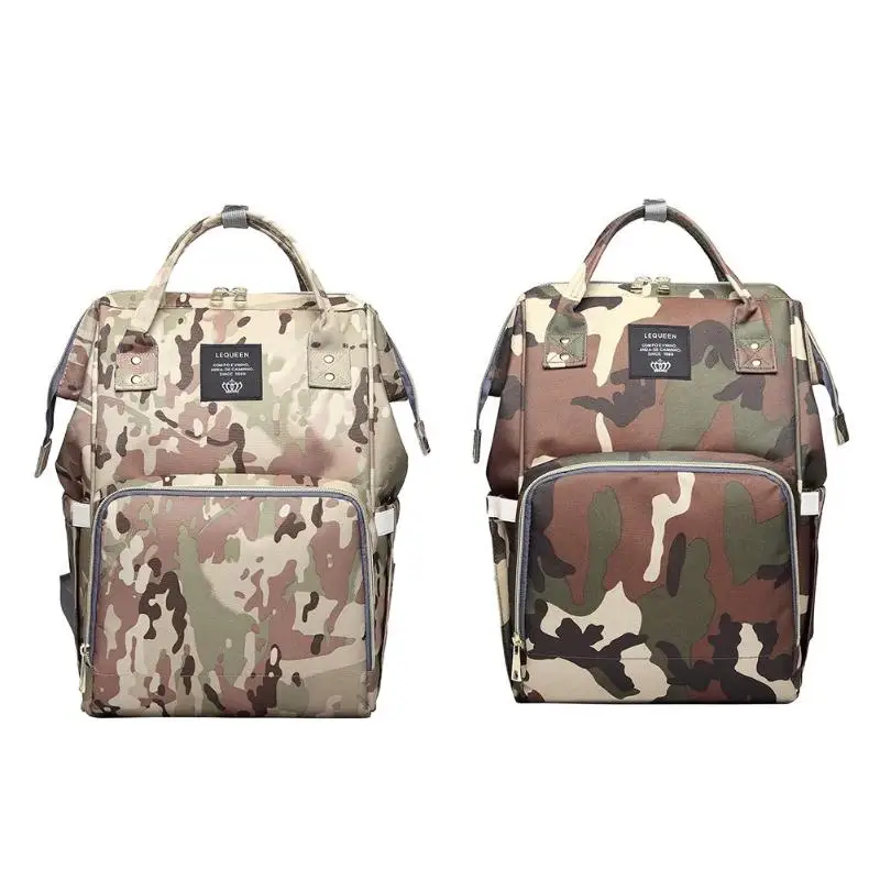 

Waterproof Mummy Diaper Bags Camo Print Backpack Large Capacity Baby Care