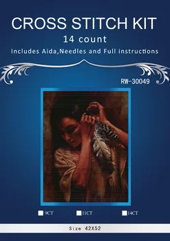 

Counted Cross Stitch 14CT Cross Stitch Set Cross-stitch Kit Embroidery Needlework SIMILAR dim anchor Pretty girl 2