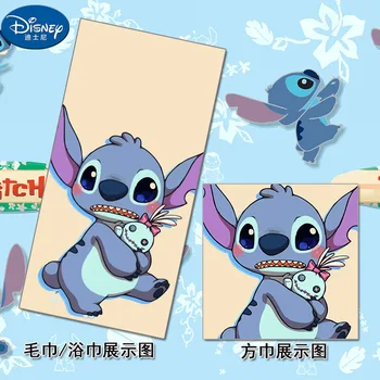 

Disney Stitch Cartoon Beach Towel Bath Towel Soft Face Towel Swimming Water Absorbing Breathable Sport Gym towel