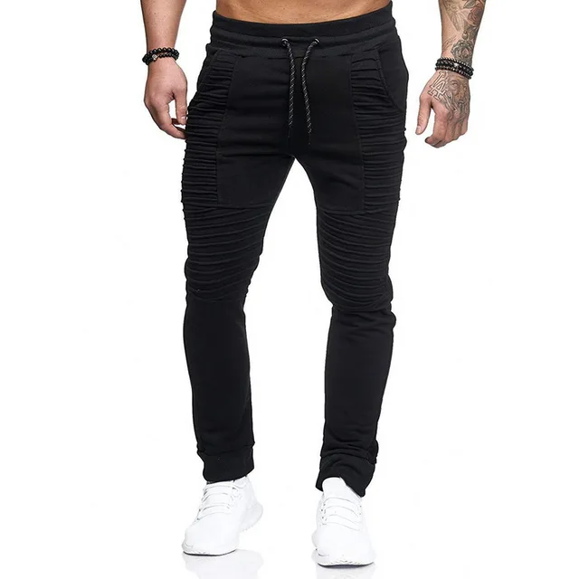 Laamei Hip Hop Men’s Trousers Male Striped Design Jogger Pants Casual Trousersmen Drawstring Pants Spring And Autumn