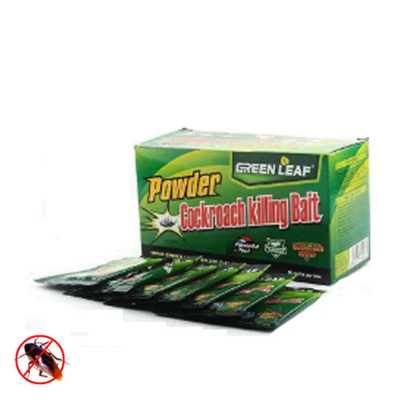 

50 Packs Green Leaf Powder Cockroach Killing Bait Insecticide Repellent Russian Cockroaches Killer Repeller Trap Pest control